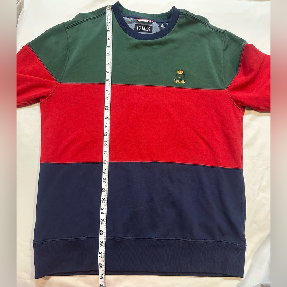 Chaps Ralph Lauren Unisex Vintage Colorblock Crewneck Sweatshirt - Picture 6 of 12